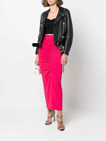Fuste casual Self-Portrait Jersey Skirt FUCHSIA Femei (BM 8915474) 2