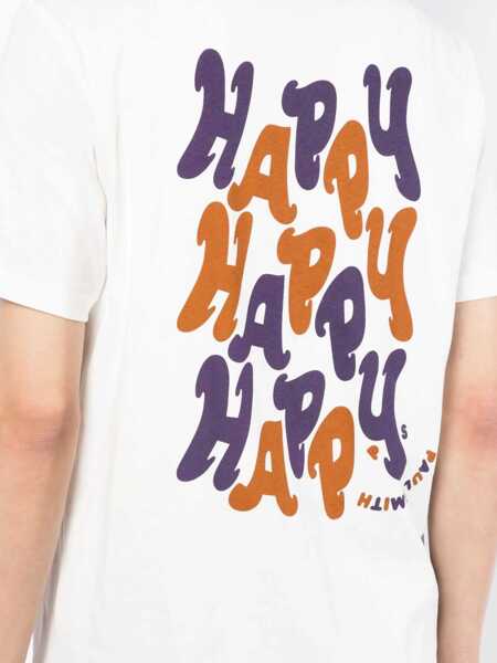 Tricouri Paul Smith Happy Happy T-Shirt WHITE Barbati (BM 8917619) 5