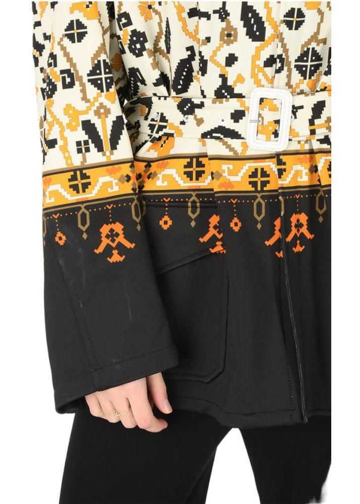 Jachete Maison Margiela Mm0 Hidden Closure Geometric Patterned Jacket With Belt Multicolor Femei (BM 8918312) 3