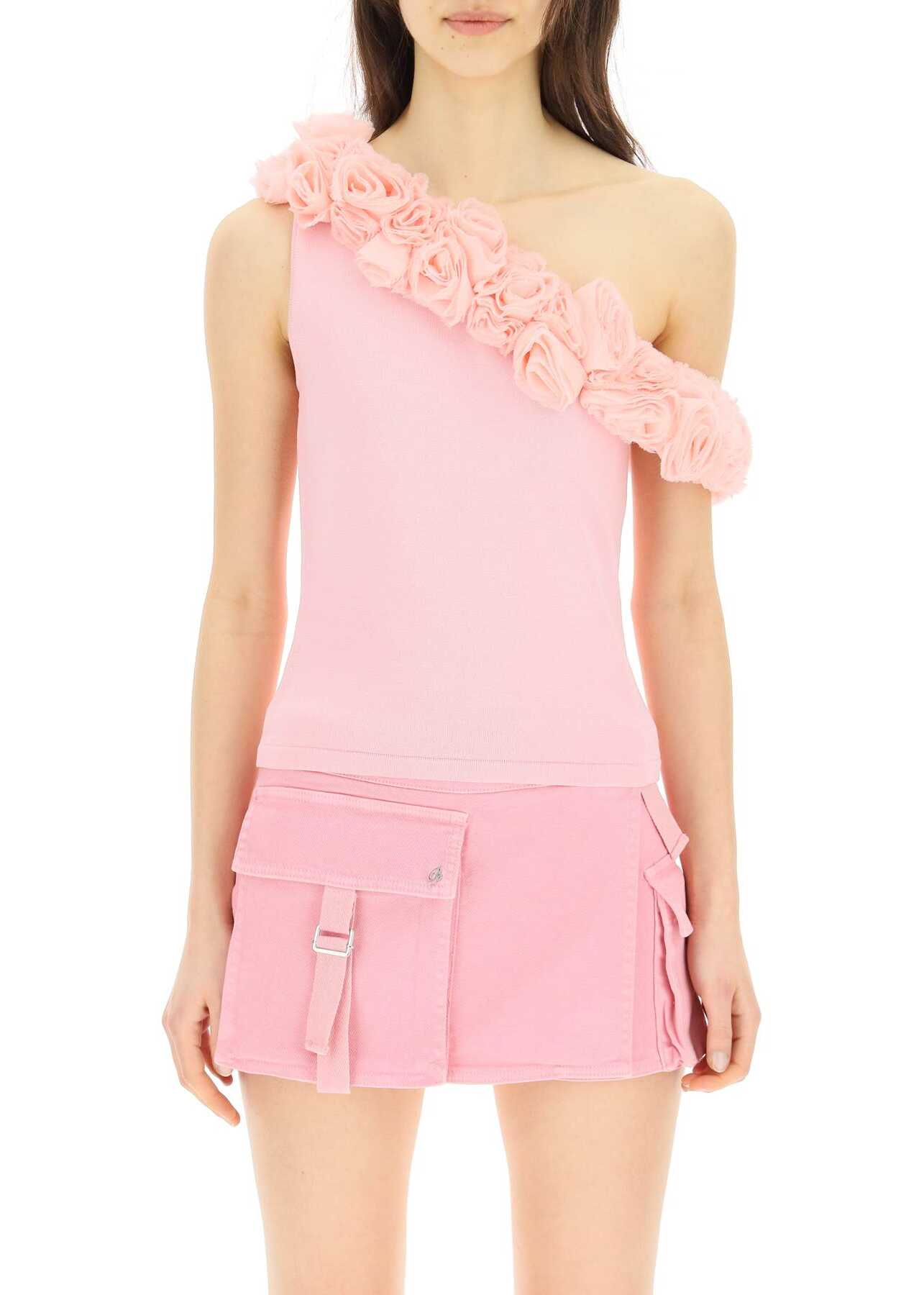 Blumarine One-Shoulder Top With Roses PEONIA image