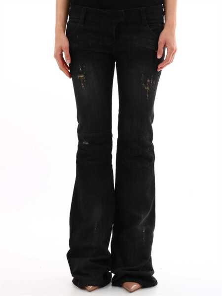Blugi evazati Balmain Flared Jeans Dark Denim Black Femei (BM 8928096) 2