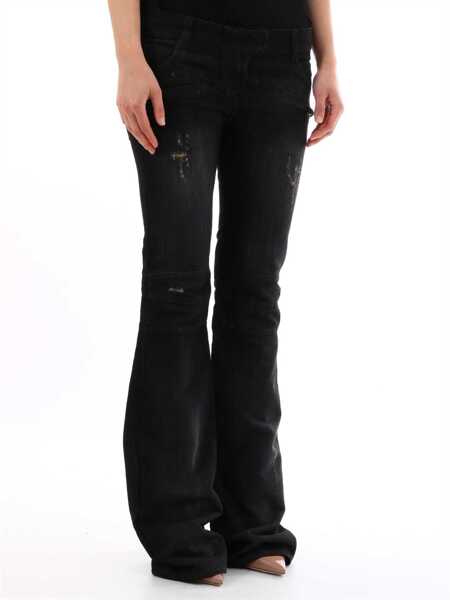 Blugi evazati Balmain Flared Jeans Dark Denim Black Femei (BM 8928096) 3