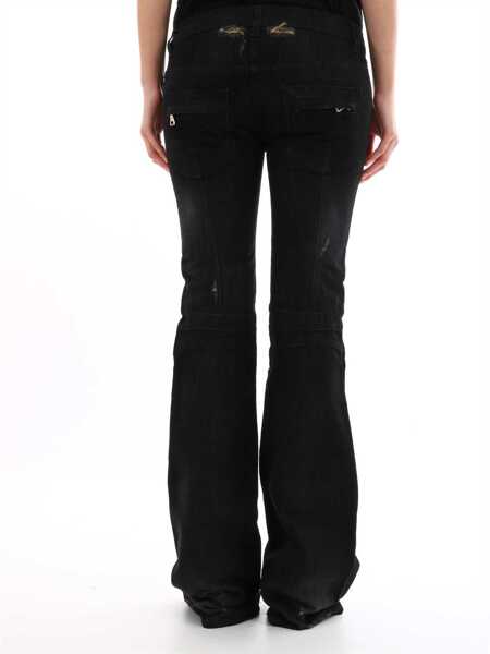 Blugi evazati Balmain Flared Jeans Dark Denim Black Femei (BM 8928096) 8
