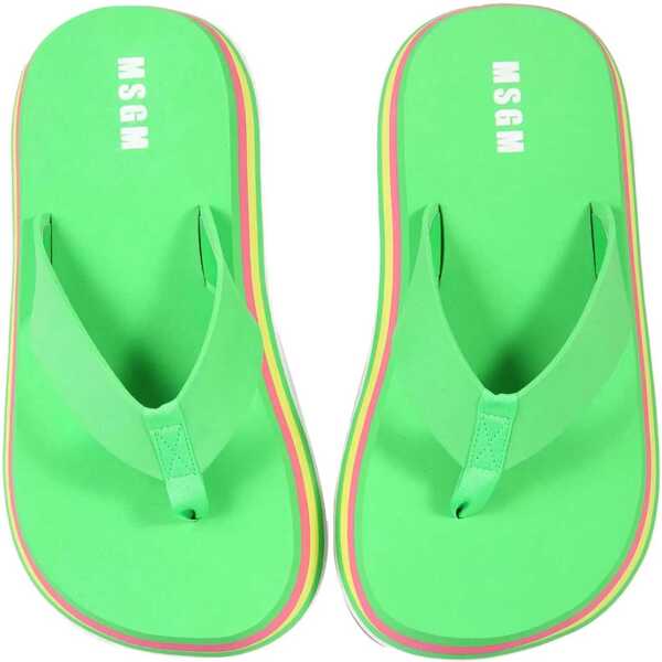 Slapi MSGM Thong Sandals GREEN Femei (BM 8929289) 2