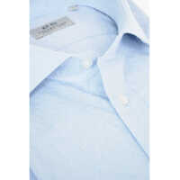Camasi elegante pentru Barbati - Camasi elegante CORNELIANI Cc Collection Distressed Popeline Cotton Shirt Light Blue Barbati (BM 8929697) - B-mall.ro
