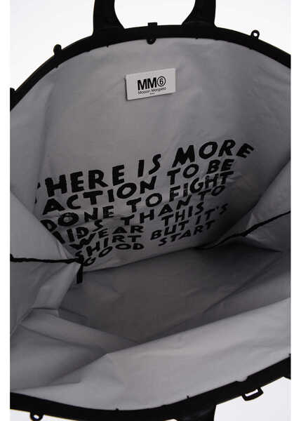 Genti de mana Maison Margiela Mm6 Plastic Otb Shopper Bag Black Femei (BM 8930138) 3