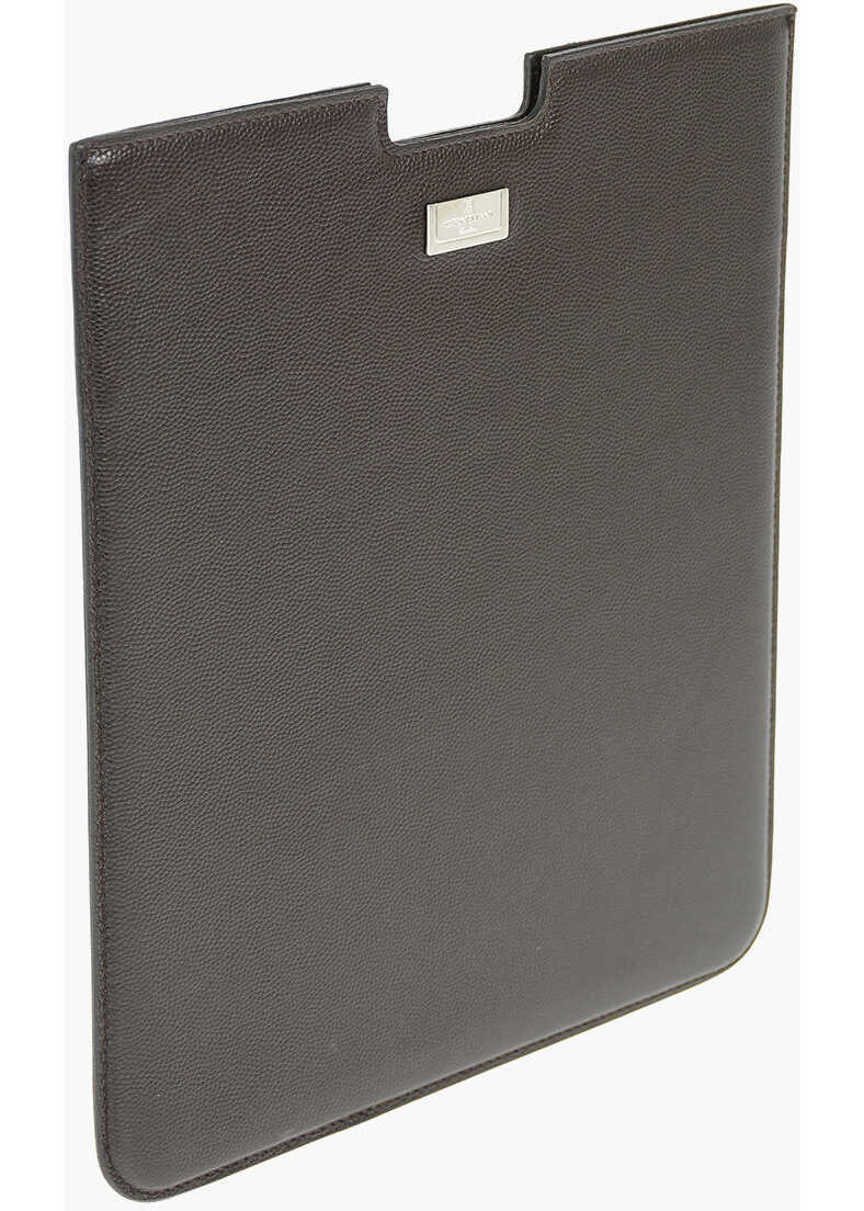 Huse mobil & tablete CORNELIANI Leather Tablet Holder With Logo Brown Barbati (BM 8930162) 3