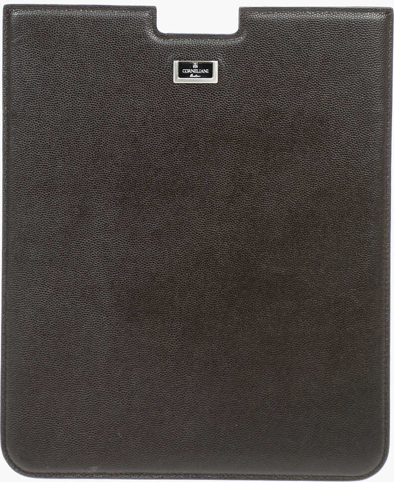 Huse mobil & tablete CORNELIANI Leather Tablet Holder With Logo Brown Barbati (BM 8930162) 1