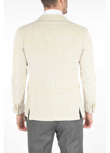 Sacouri CORNELIANI Cc Collection Corduroy Svez Blazer Beige Barbati (BM 8931203) 2