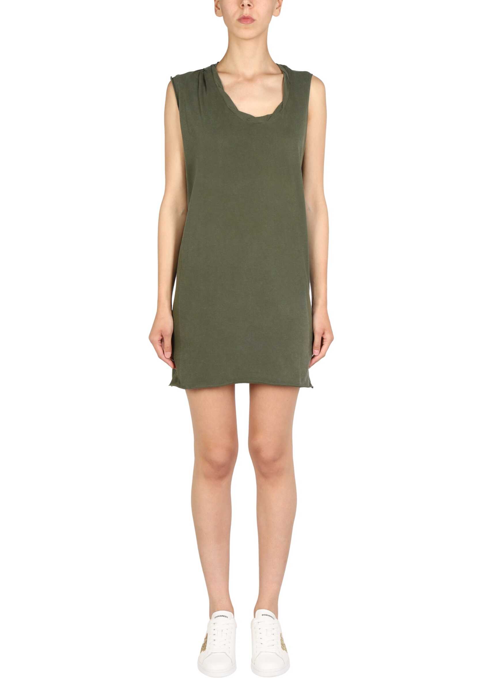 DSQUARED2 Mini Round Neckline Dress GREEN