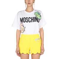 Tricouri Logo Print And Patchwork T-Shirt Femei