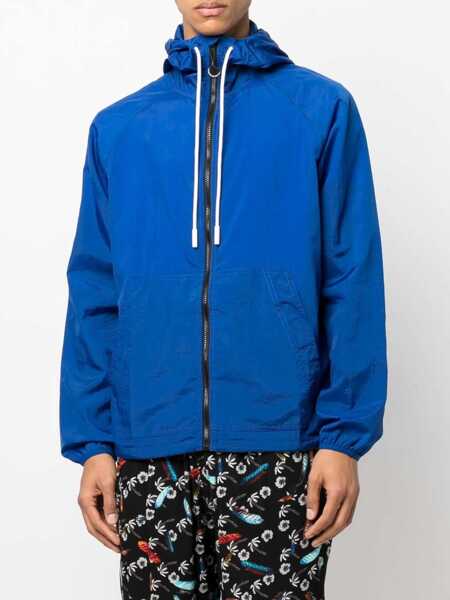 Jachete Marcelo Burlon Cross Print Windbreaker Jacket BLUE Barbati (BM 8932037) 3