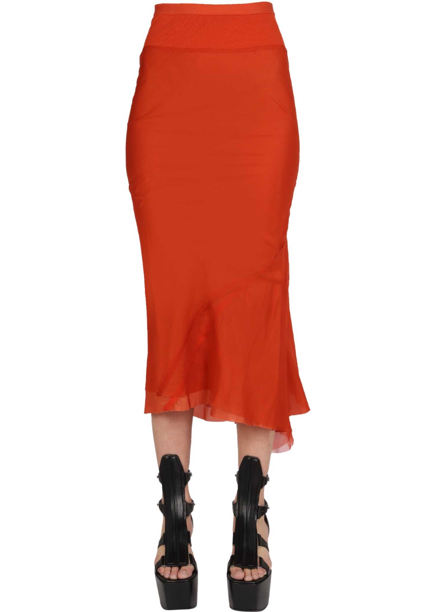 Rick Owens Relaxed Fit Skirt ORANGE image0