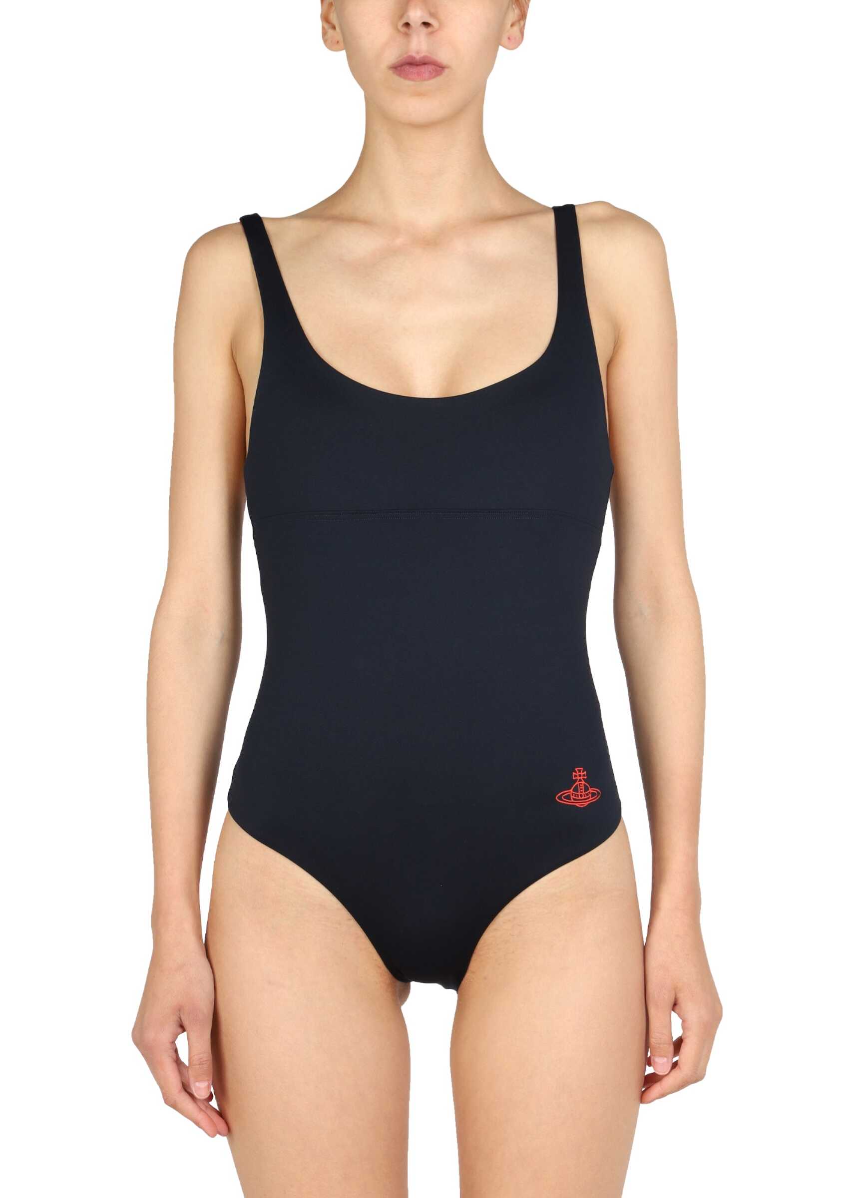 Vivienne Westwood One Piece Swimsuit With Orb Logo BLUE image0