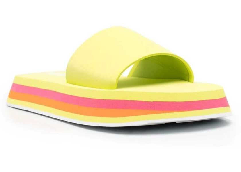 Papuci MSGM Slide Platform Sandals YELLOW Femei (BM 8934884) 2
