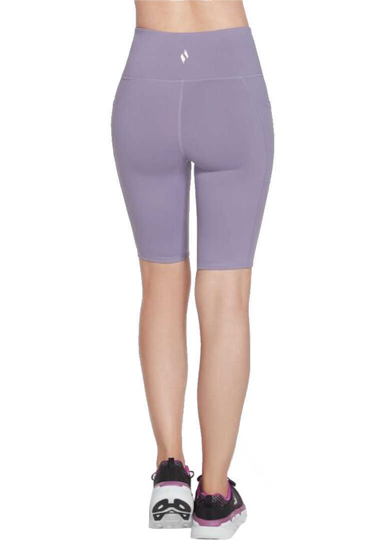 Pantaloni scurti SKECHERS Go Walk High Waisted Bike Short Purple Femei (BM 8935094) 2
