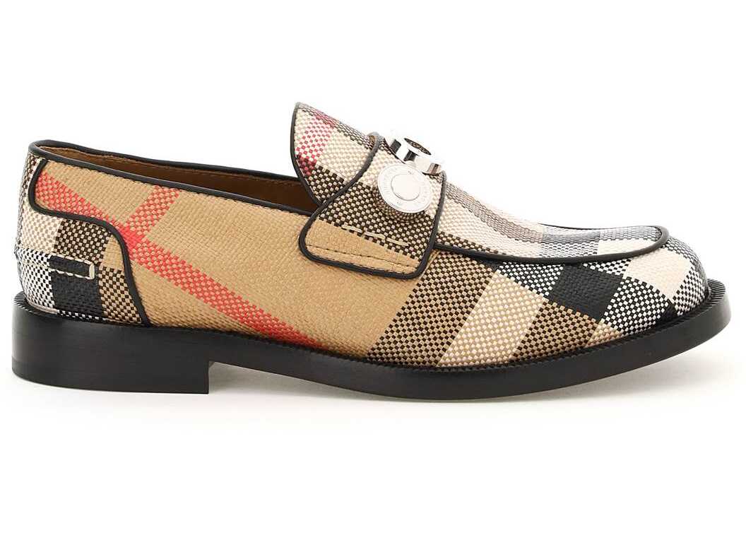 Burberry Check Nylon Woven Loafers ARCHIVE BEIGE CHK image