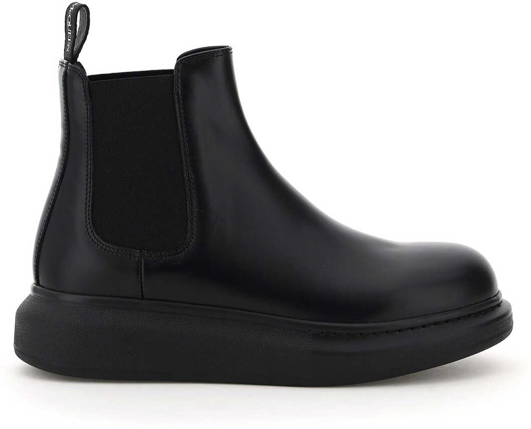 Alexander McQueen Leather Chelsea Boots BLACK