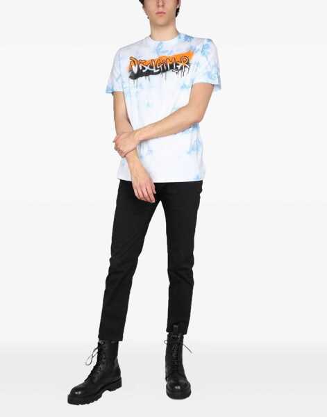 Tricouri Disclaimer Logo Print T-Shirt AZURE Barbati (BM 8936267) 2