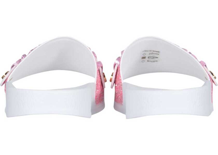 Papuci Moschino Lettering Logo Slide Sandals PINK Femei (BM 8936714) 3