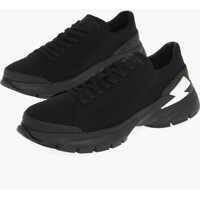 Sneakers Solid Color Bolt Lace-Up Low-Top Sneakers With Contrasting L Barbati