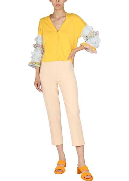 Pantaloni casual LOVE Moschino Cady Pants IVORY Femei (BM 8942144) 2