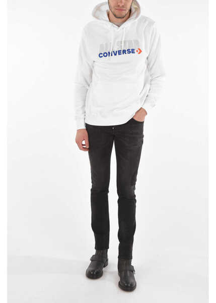 Bluze de trening Converse All Star Printed Hoodie White Barbati (BM 8943764) 4