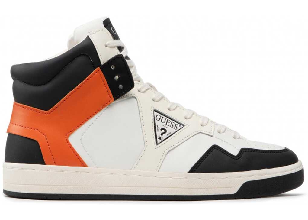 GUESS Certosa Basket HI White/Black/Orange