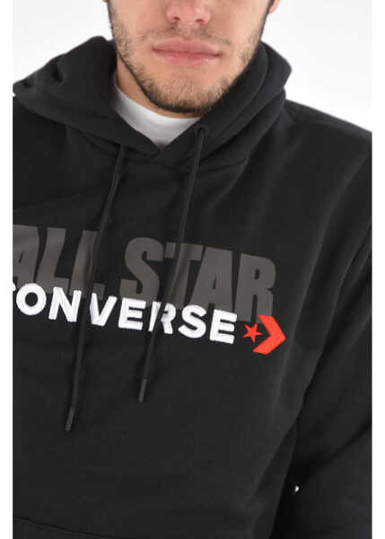 Bluze de trening Converse Printed Hoodie Sweatshirt Black Barbati (BM 8944157) 3