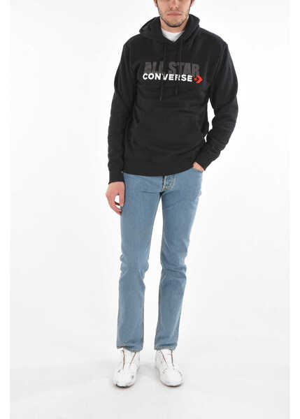 Bluze de trening Converse Printed Hoodie Sweatshirt Black Barbati (BM 8944157) 4