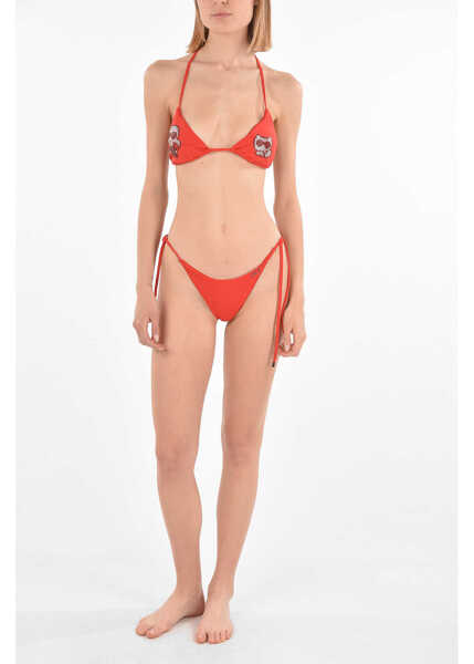 Bikini Karl Lagerfeld Logo Detail Karl & Choupette Slip Red Femei (BM 8944250) 3