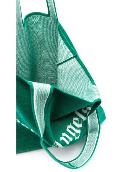Genti de mana Palm Angels Logo Shopper Bag GREEN Barbati (BM 8944709) 5