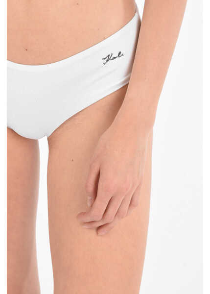 Bikini Karl Lagerfeld V Karl & Choupette Slip Swimsuit With Logo White Femei (BM 8945156) 4