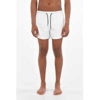 Bermude Solid Color Ethnic Boxer Swimsuit With Drawstring Waist Barbati