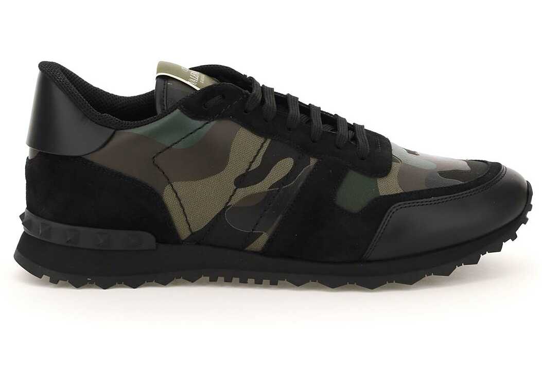 Valentino Garavani Camouflage Rockrunner Sneakers ARMY GREEN BRUSHWOOD NERO NERO NE NE NE