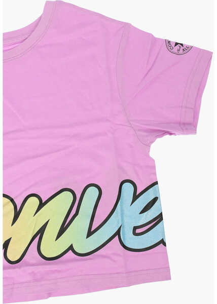 Tricouri Converse All Star Chuck Taylor Glitter Printed T-Shirt Pink Baieti (BM 8946377) 2