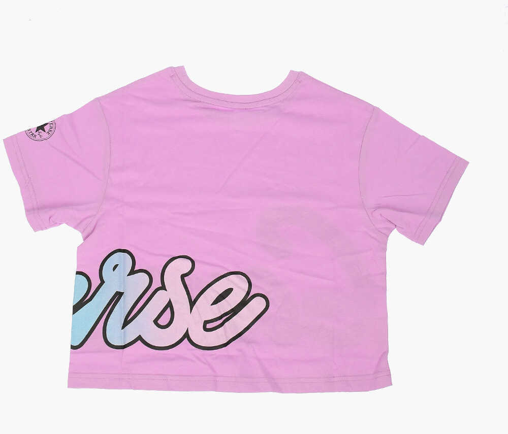 Tricouri Converse All Star Chuck Taylor Glitter Printed T-Shirt Pink Baieti (BM 8946377) 3