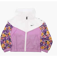 Jachete Floral Printed Details Hooded Windbreaker Jacket Baieti