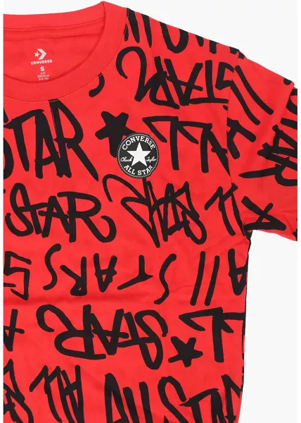 Tricouri Converse All Star Chuck All Over Printed Crew-Neck T-Shirt Black Baieti (BM 8946395) 2