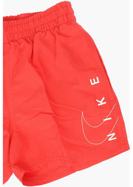 Bermude Nike Solid Color 2 Pockets Boxer Swimsuit With Drawstring Waist Red Baieti (BM 8946407) 2