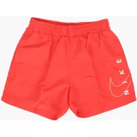 Bermude Solid Color 2 Pockets Boxer Swimsuit With Drawstring Waist Baieti