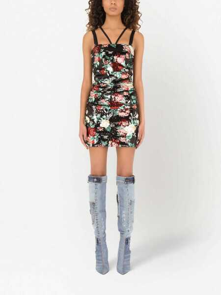 Rochii casual Dolce & Gabbana Rose Embroidery Short Dress MULTICOLOUR Femei (BM 8946632) 3