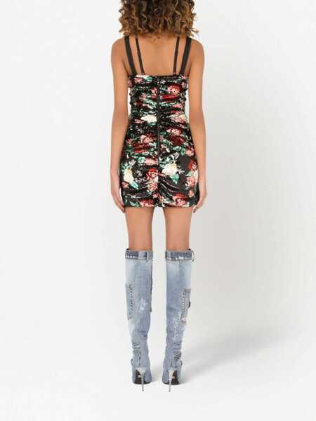 Rochii casual Dolce & Gabbana Rose Embroidery Short Dress MULTICOLOUR Femei (BM 8946632) 4