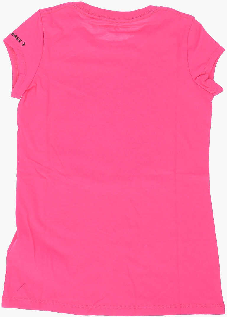 Tricouri Converse All Star Chuck Taylor Printed T-Shirt Pink Baieti (BM 8947334) 3