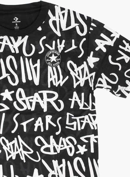 Tricouri Converse All Star Chuck Taylor Printed T-Shirt Black & White Baieti (BM 8947346) 2