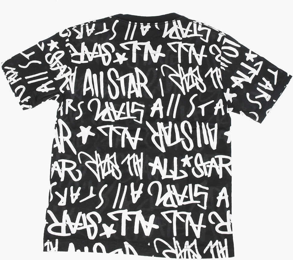 Tricouri Converse All Star Chuck Taylor Printed T-Shirt Black & White Baieti (BM 8947346) 3