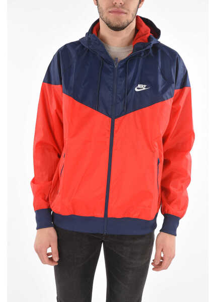 Two Tone Lightweight Windbreaker Jacket With Hood Multicolor... (BM8947349) - Boutique Mall Romania