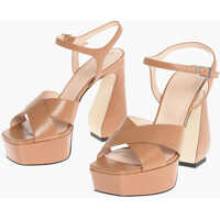 Sandale cu toc Si Soft Leather Sandals With Crossed Straps 13 Cm* Femei