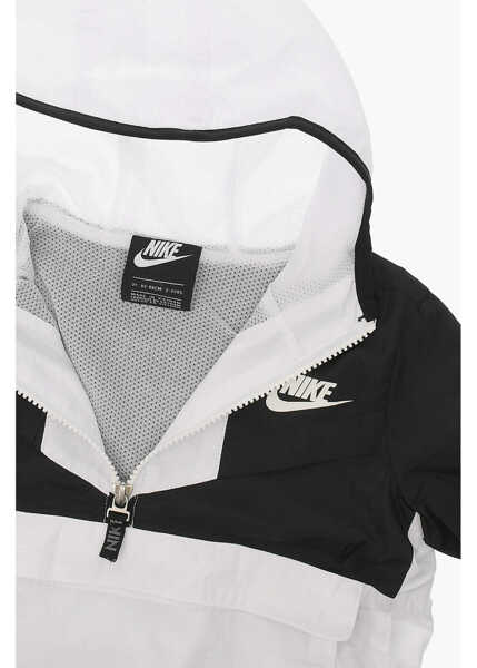 Jachete Nike Hooded Windbreaker Jacket Black & White Baieti (BM 8947508) 4