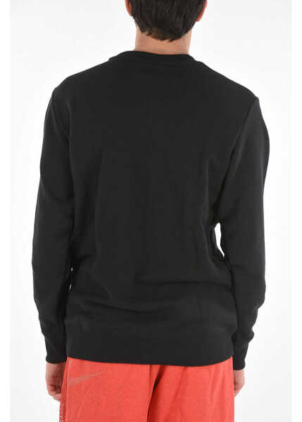 Topuri Converse Logo Embroidered Crewneck Sweatshirt Black Barbati (BM 8947523) 2